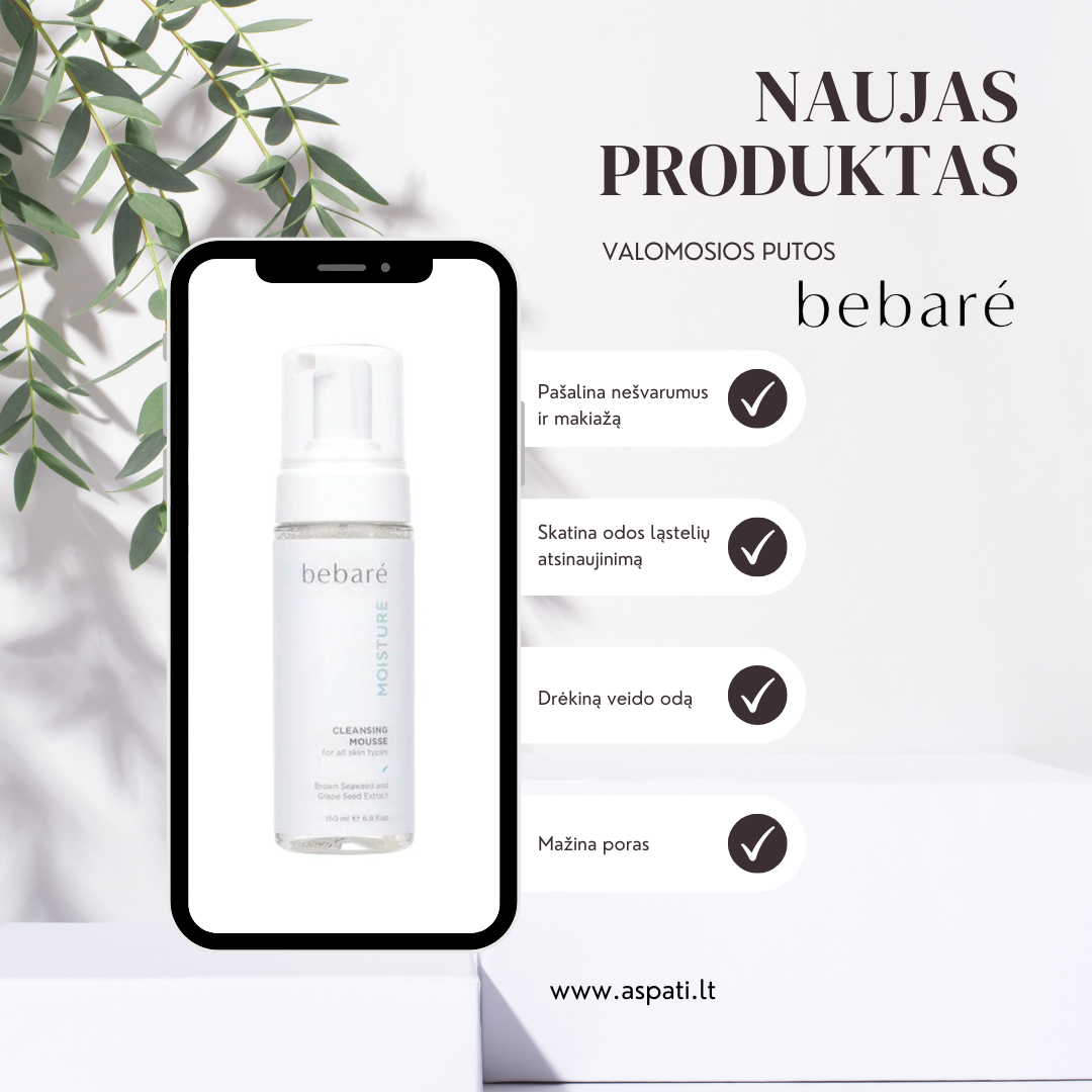 Bebare valomosios putos greitai pašalina odos nešvarumus ir drėkina odą.