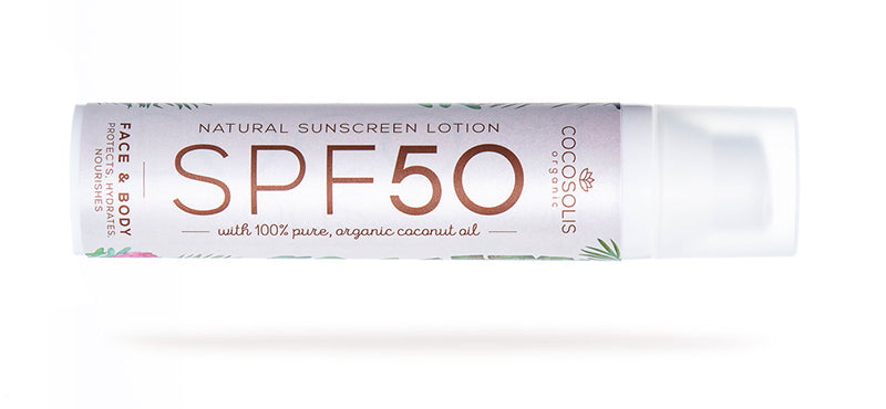 COCOSOLIS SPF 50 natūralus apsauginis losjonas nuo saulės