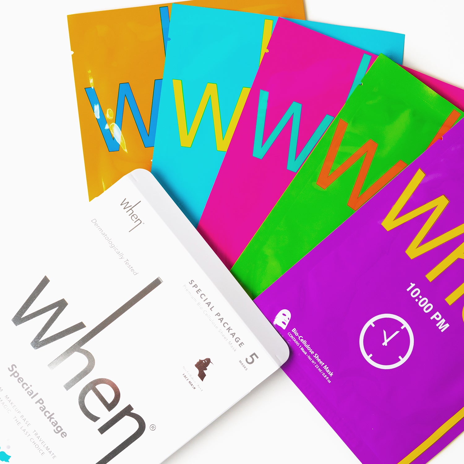 WHEN bioceliuliozinės lakštinės kaukės, 5 vnt.